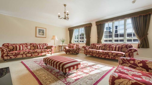 The cosy sitting room at The Squire's Retreat, Cromer, Norfolk